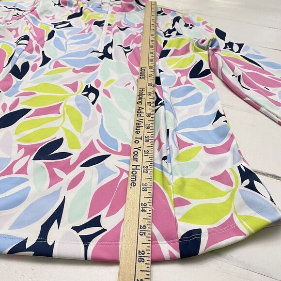 Tommy Bahama Printed Lng Slv 1/2 Zip Neck Knit UPF 50 Golf Top Polo Large - Picture 13 of 14